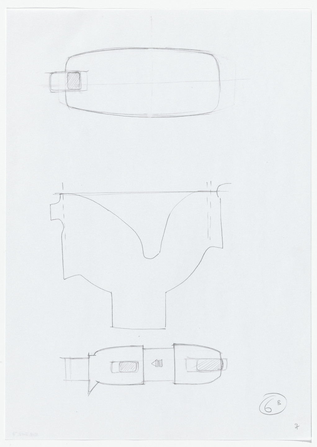 Daniel Grataloup. Urban Proposal with Multi Thin-Shell Capsules, project (Detail sketches). 1970