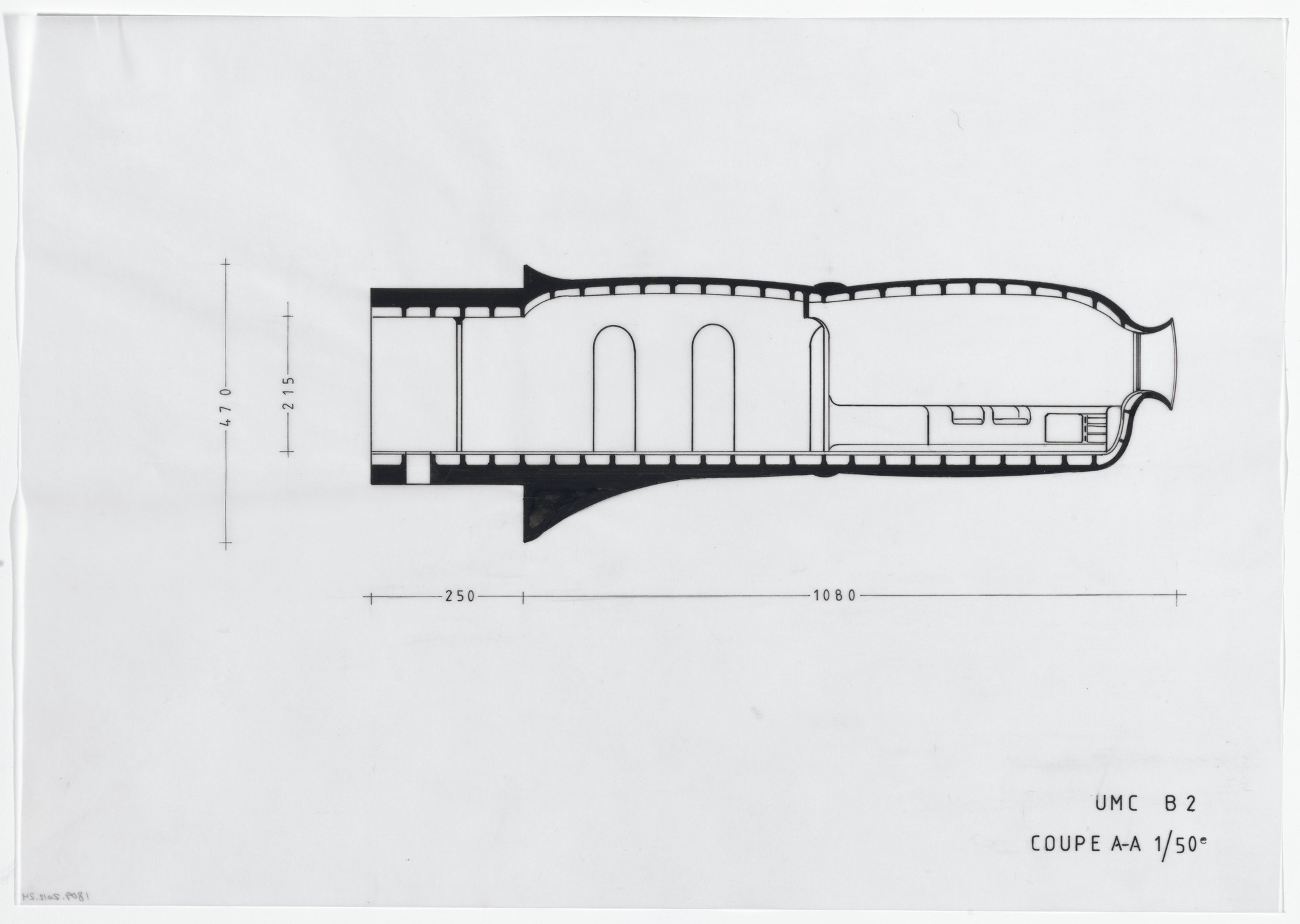 Daniel Grataloup. Urban Proposal with Multi Thin-Shell Capsules, project (Elevation)