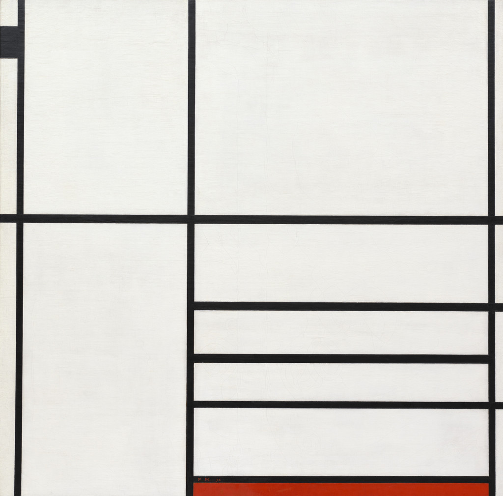 Composition in White, Black, and Red