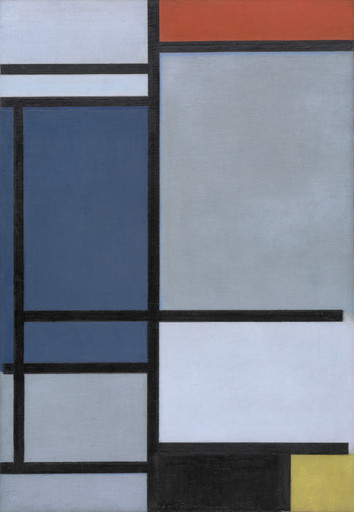 Piet Mondrian. Composition with Red, Blue, Black, Yellow, and Gray