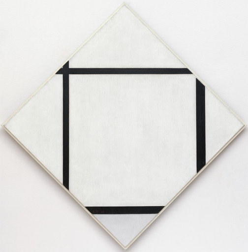 Piet Mondrian. Tableau I: Lozenge with Four Lines and Gray. 1926
