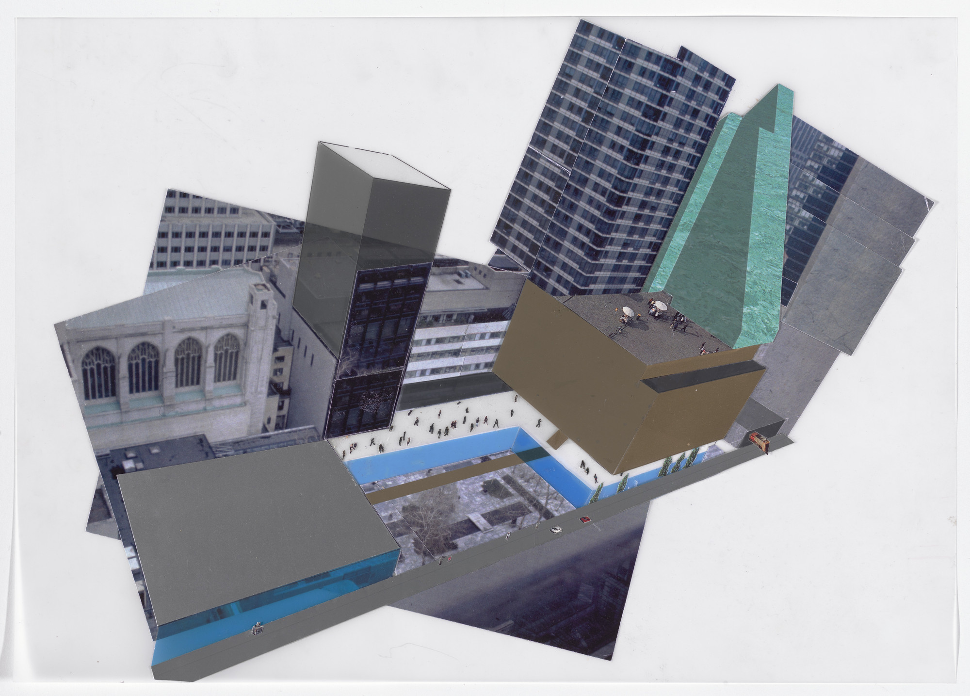 Rem Koolhaas. Charrette Submission for The Museum of Modern Art Expansion, New York, NY (Aerial perspective). 1997