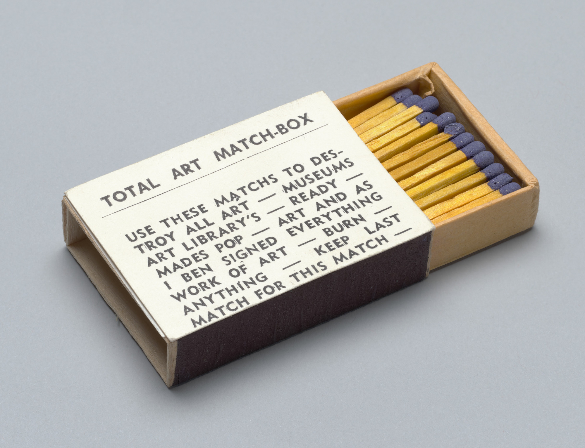 Ben Vautier. Total Art Match-Box. c. 1965 | MoMA
