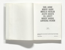 Lawrence Weiner, Robert Morris, Joseph Kosuth, Douglas Huebler, Robert Barry, Sol LeWitt, Carl Andre, Various Artists. Untitled (Xerox Book). 1968