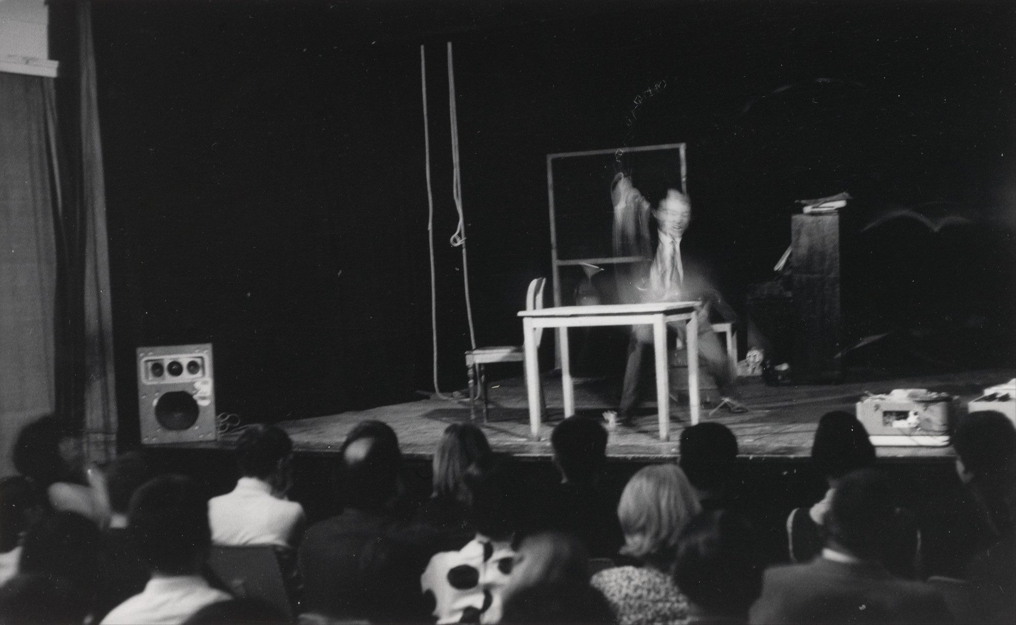 Nam June Paik. Nam June Paik&#39;s One for Violin, performed during Neo-Dada in der Musik, Kammerspiele, Düsseldorf, June 16, 1962. 1962, printed 1977