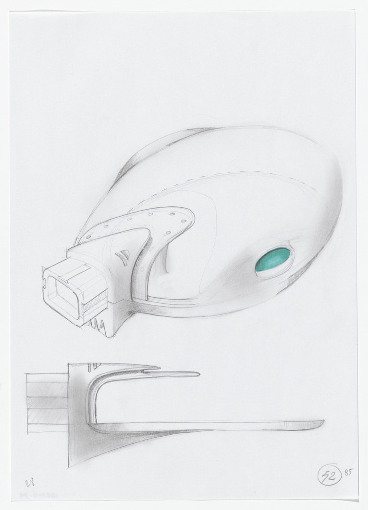 Urban Proposal with Multi Thin-Shell Capsules, project (Exterior perspective and elevation sketches)