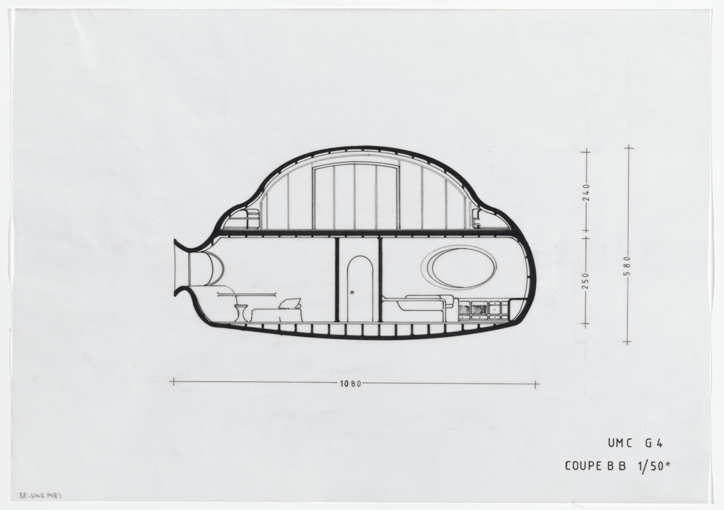 Urban Proposal with Multi Thin-Shell Capsules, project (Elevation)