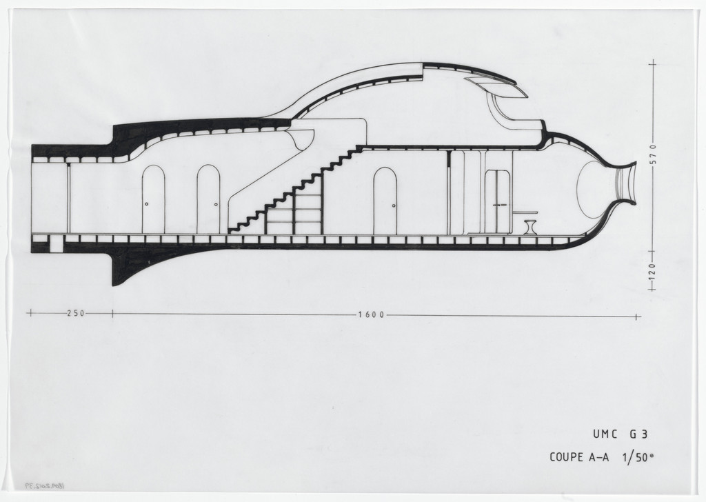 Urban Proposal with Multi Thin-Shell Capsules, project (Elevation)