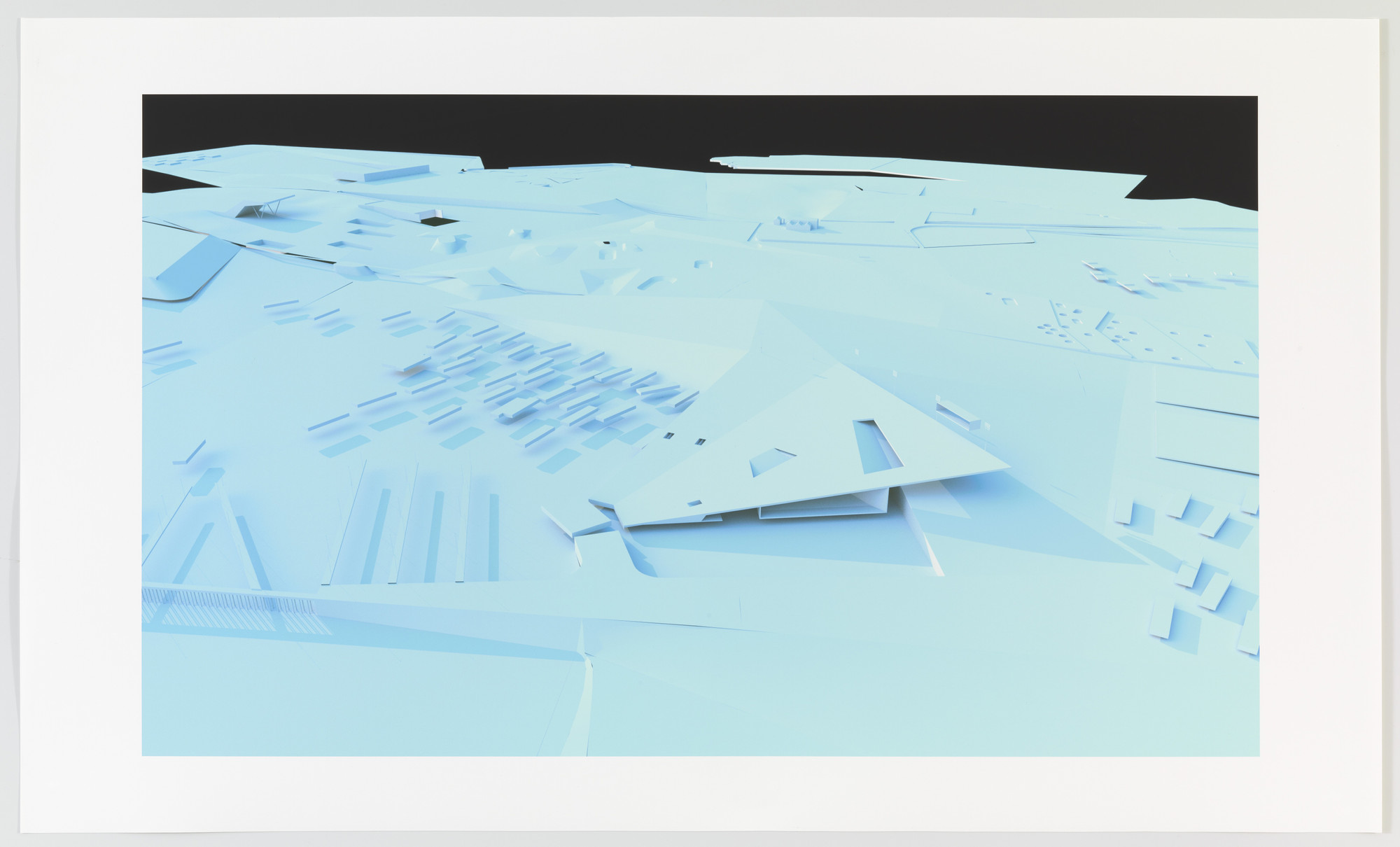 Paul Lewis, Marc Tsurumaki, David J. Lewis. Amphitheater, Water Proving Ground Project, Liberty State Park, NJ (Aerial perspective). 2010