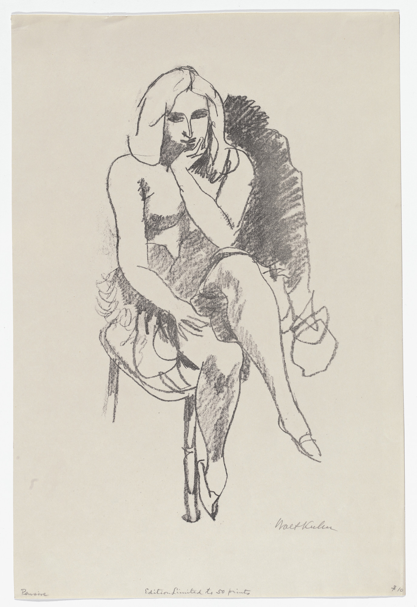 Walt Kuhn. Pensive