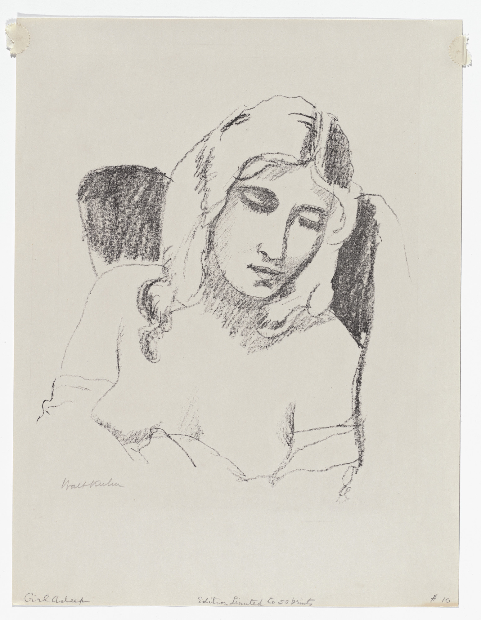 Walt Kuhn. Girl Asleep
