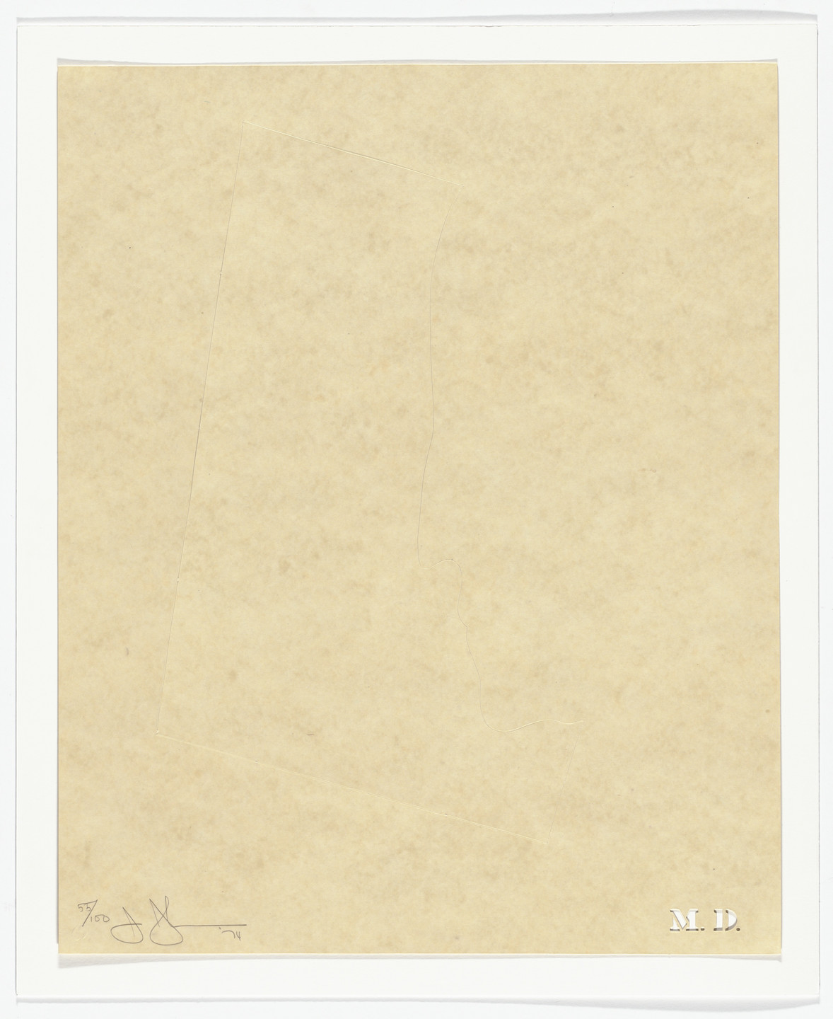 Jasper Johns. M.D. from Merce Cunningham Portfolio. 1974, published 1975