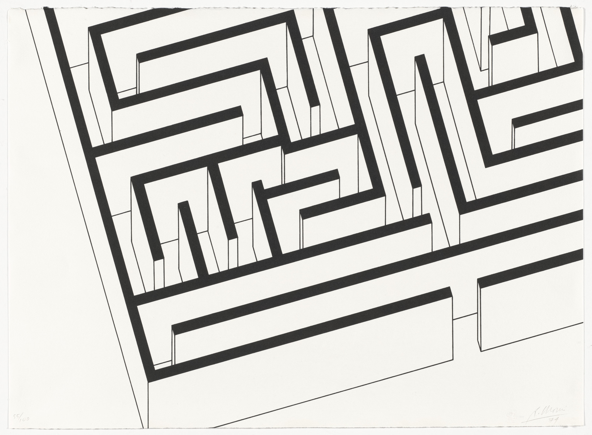 Robert Morris. Untitled from Merce Cunningham Portfolio. 1974, published 1975