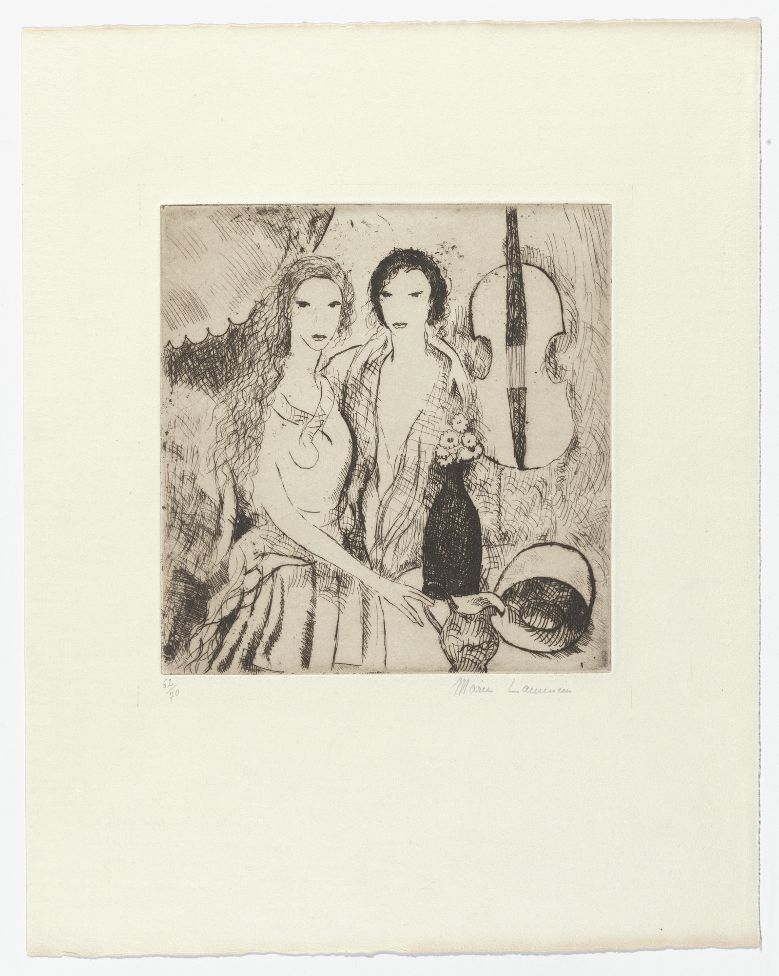 Marie Laurencin. Girls with Violin-Cello ( Jeunes filles au violoncelle )