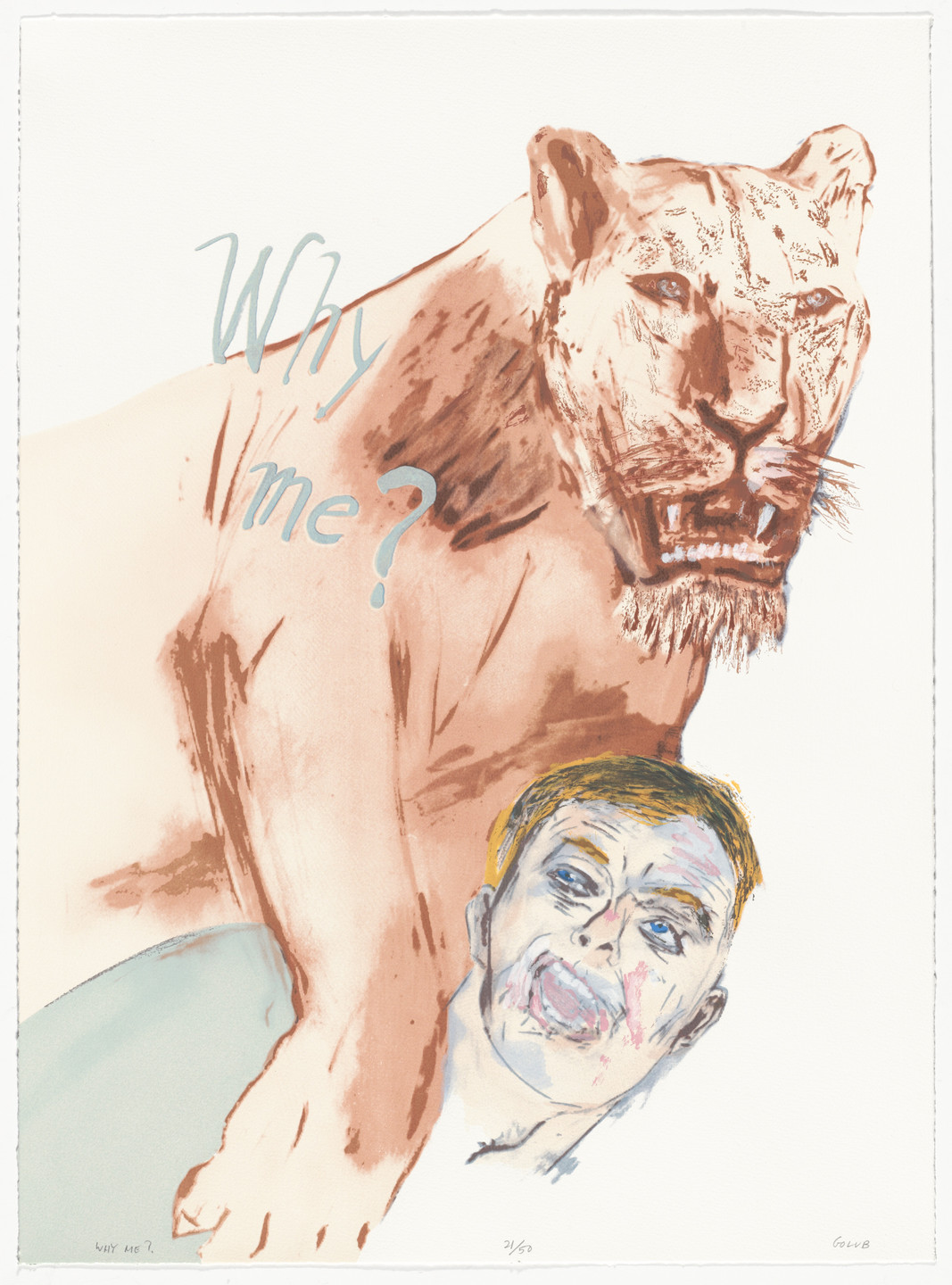Leon Golub. Why Me! from Exit 99. 1999