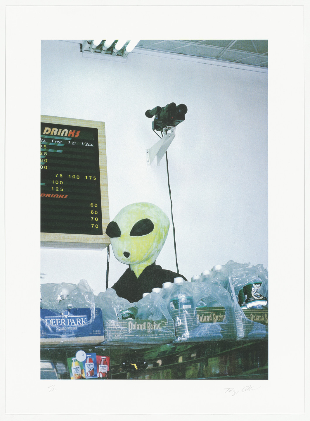 Tony Oursler. Surveillance; Alien/Houston St. Deli from Exit 99. 1999