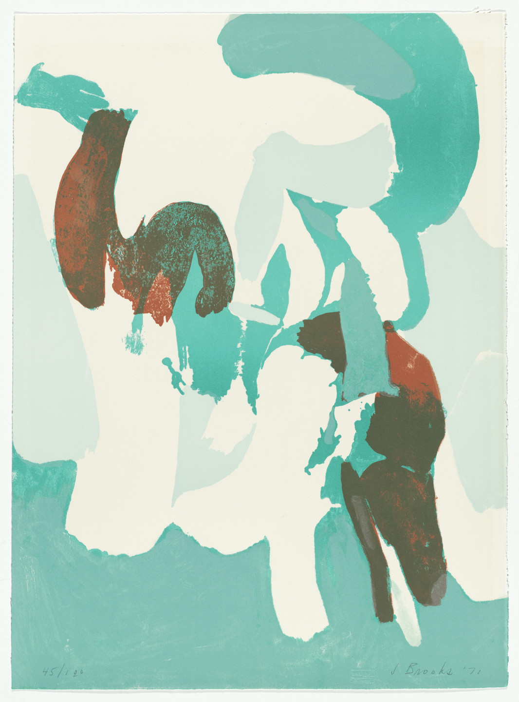 James Brooks. The Springs from Ten Lithographs by Ten Artists. 1971