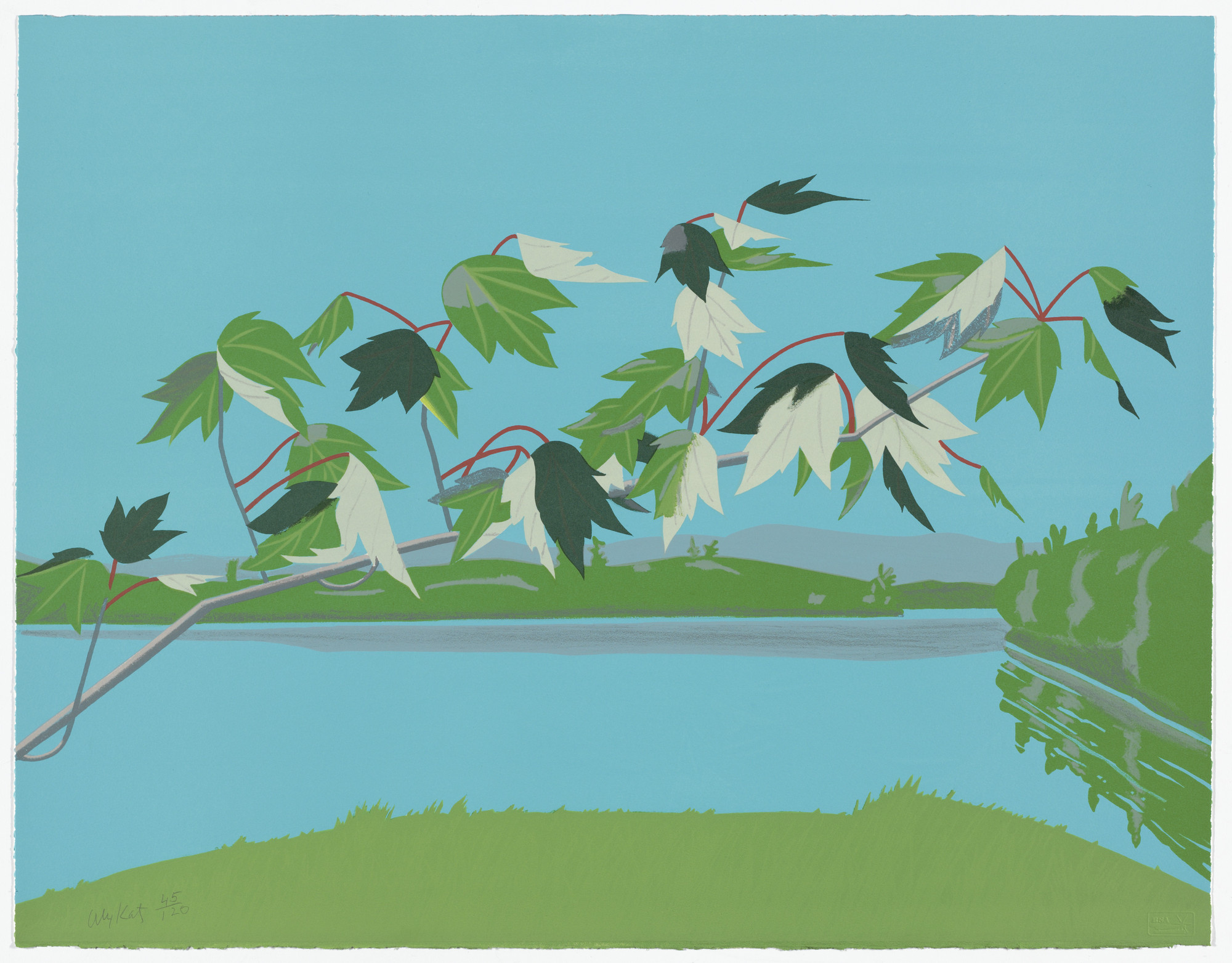Alex Katz. Late July 1 from Ten Lithographs by Ten Artists