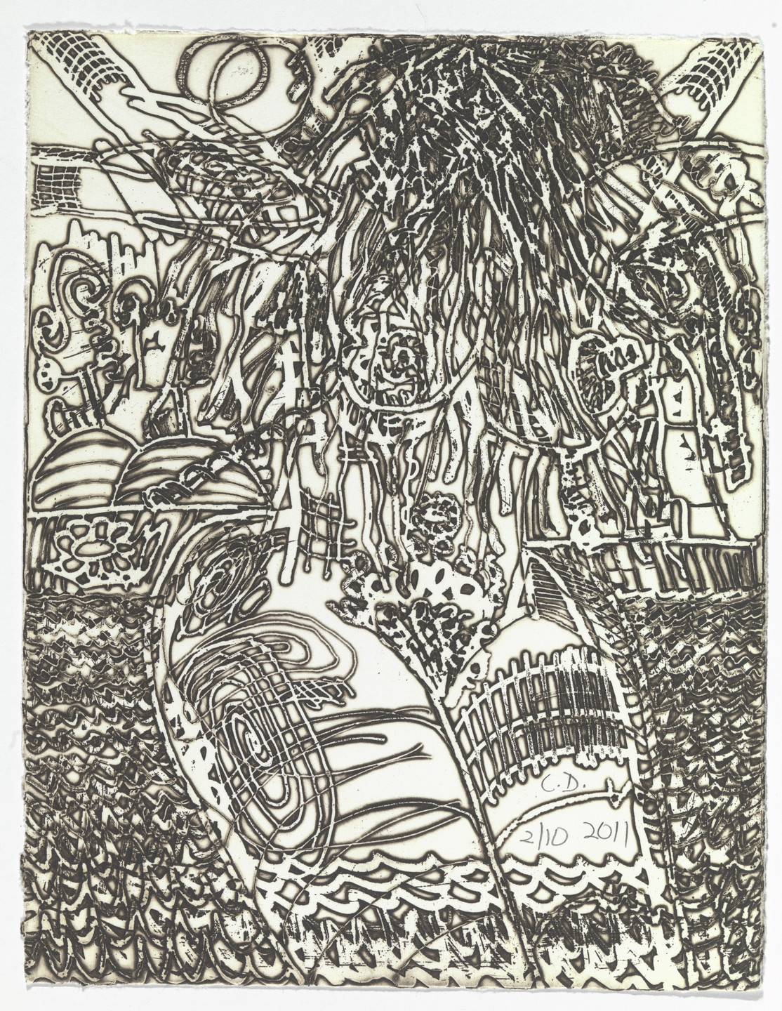 Carroll Dunham. Untitled from The Nude. 2011-12