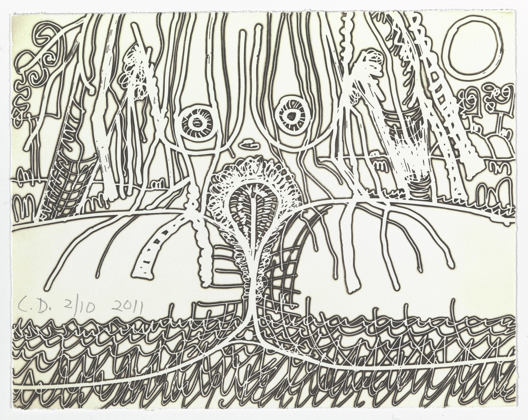 Carroll Dunham. Untitled from The Nude. 2011-12