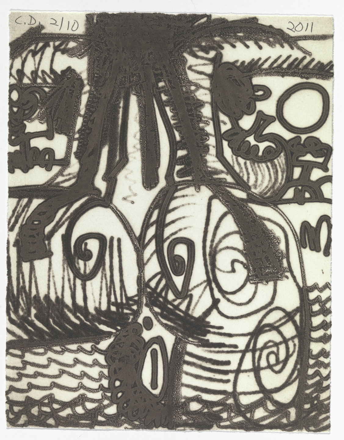 Carroll Dunham. Untitled from The Nude. 2011-12