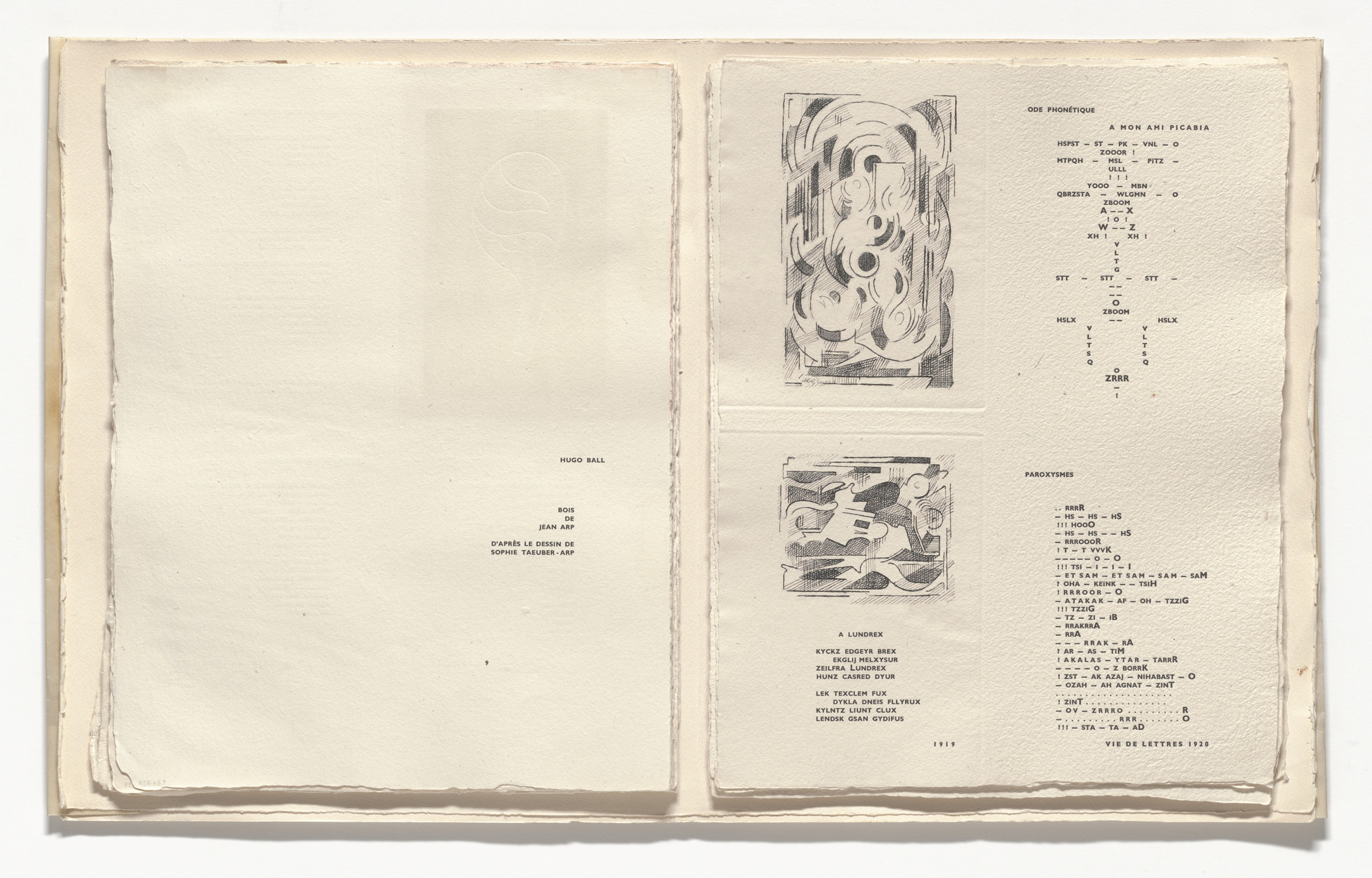 Albert Gleizes. In-text plates (folio 10) from Poésie de mots inconnus