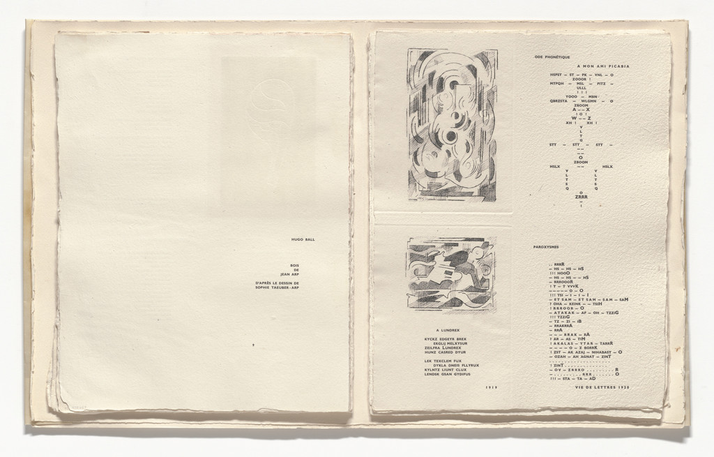 In-text plates (folio 10) from Poésie de mots inconnus