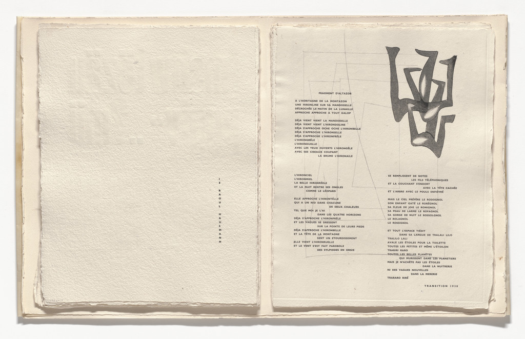 In-text plate (folio 14) from Poésie de mots inconnus