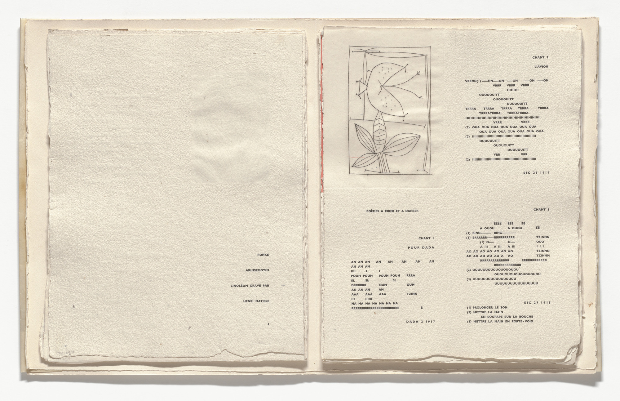 Pablo Picasso. In-text plate (folio 5) from Poésie de mots inconnus. 1949