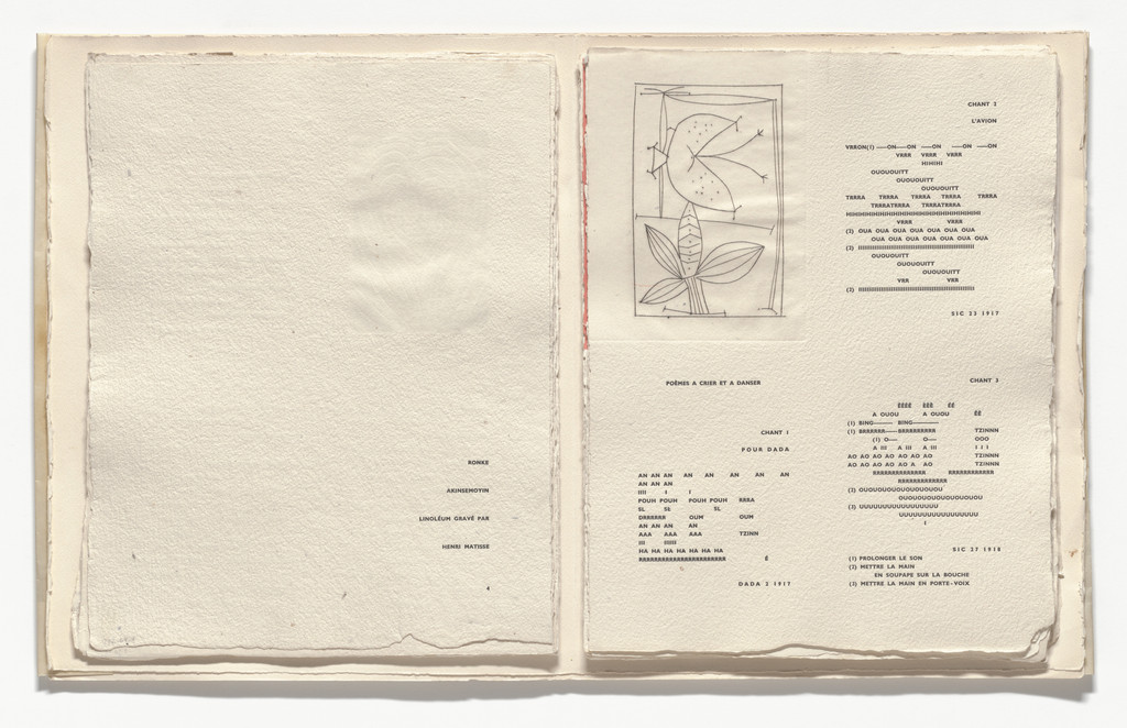 In-text plate (folio 5) from Poésie de mots inconnus