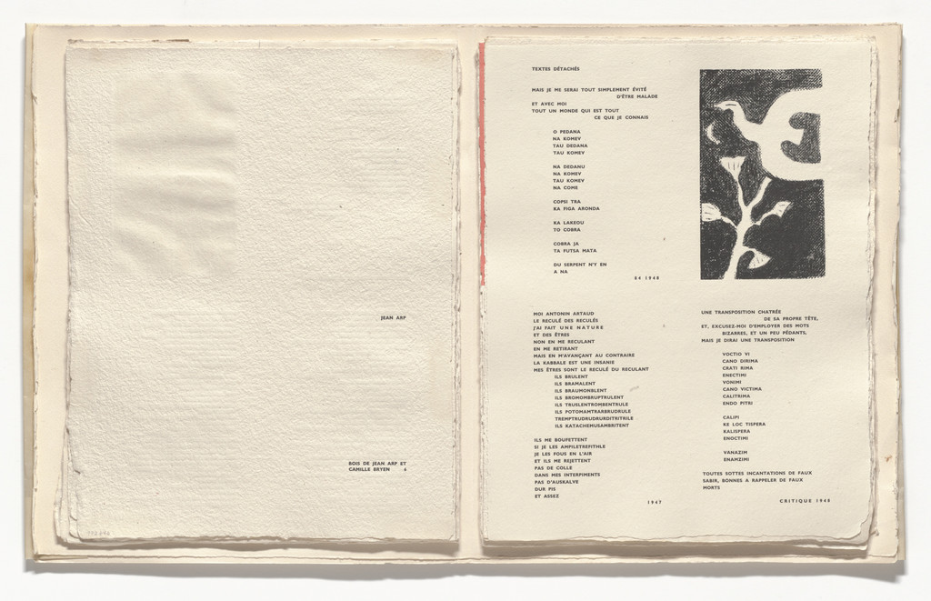 In-text plate (folio 7) from Poésie de mots inconnus