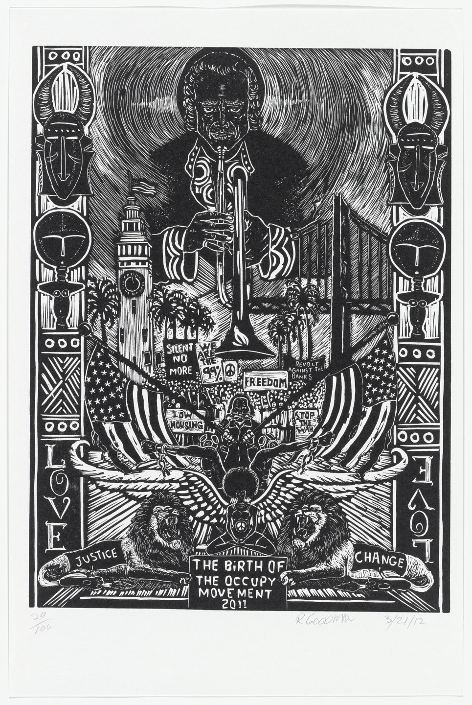 Ronnie Goodman. The Birth of Occupy from Occuprint Portfolio. 2012