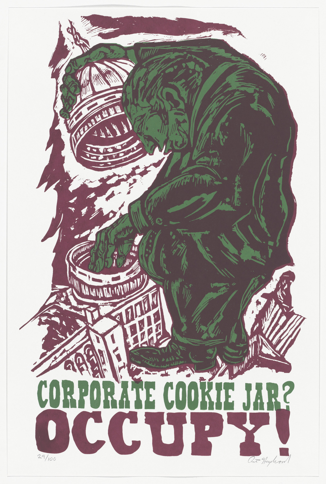 Art Hazelwood. Corporate Cookie Jar? Occupy! from Occuprint Portfolio