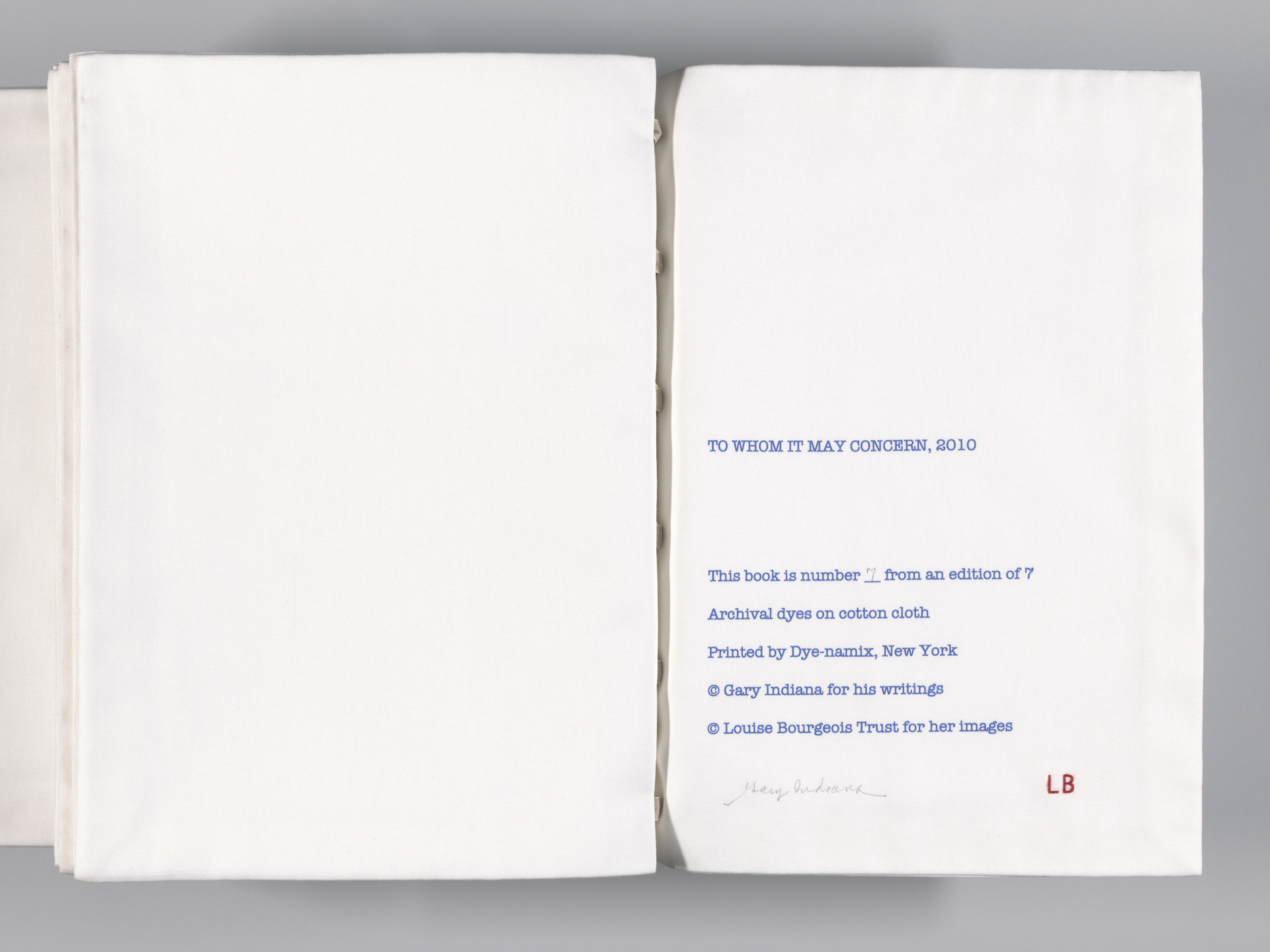Louise Bourgeois. To Whom It May Concern. 2009-2010