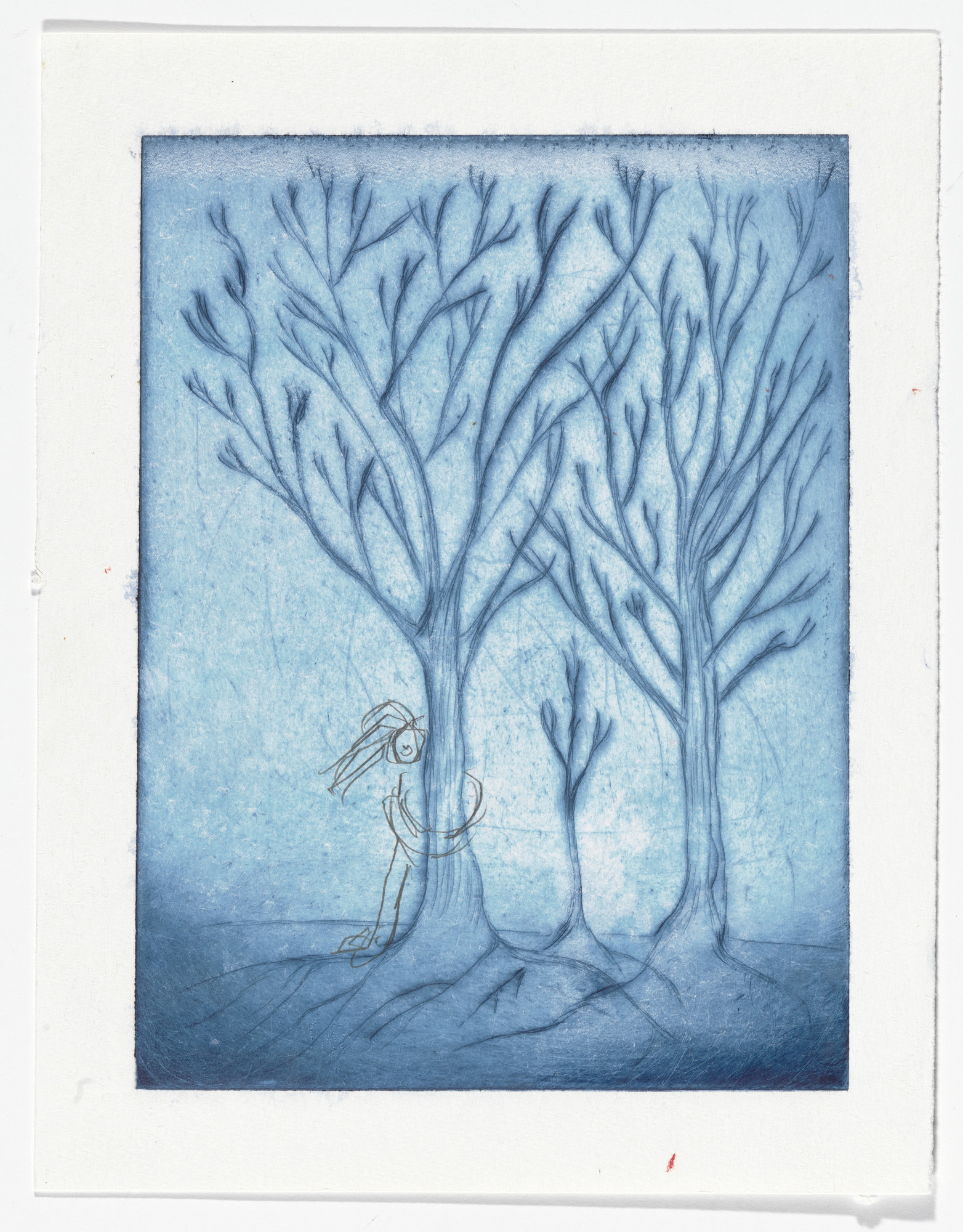 Louise Bourgeois. Untitled (Three Trees), state IV of V, from the editioned series of portfolios, Les Arbres (1-6)