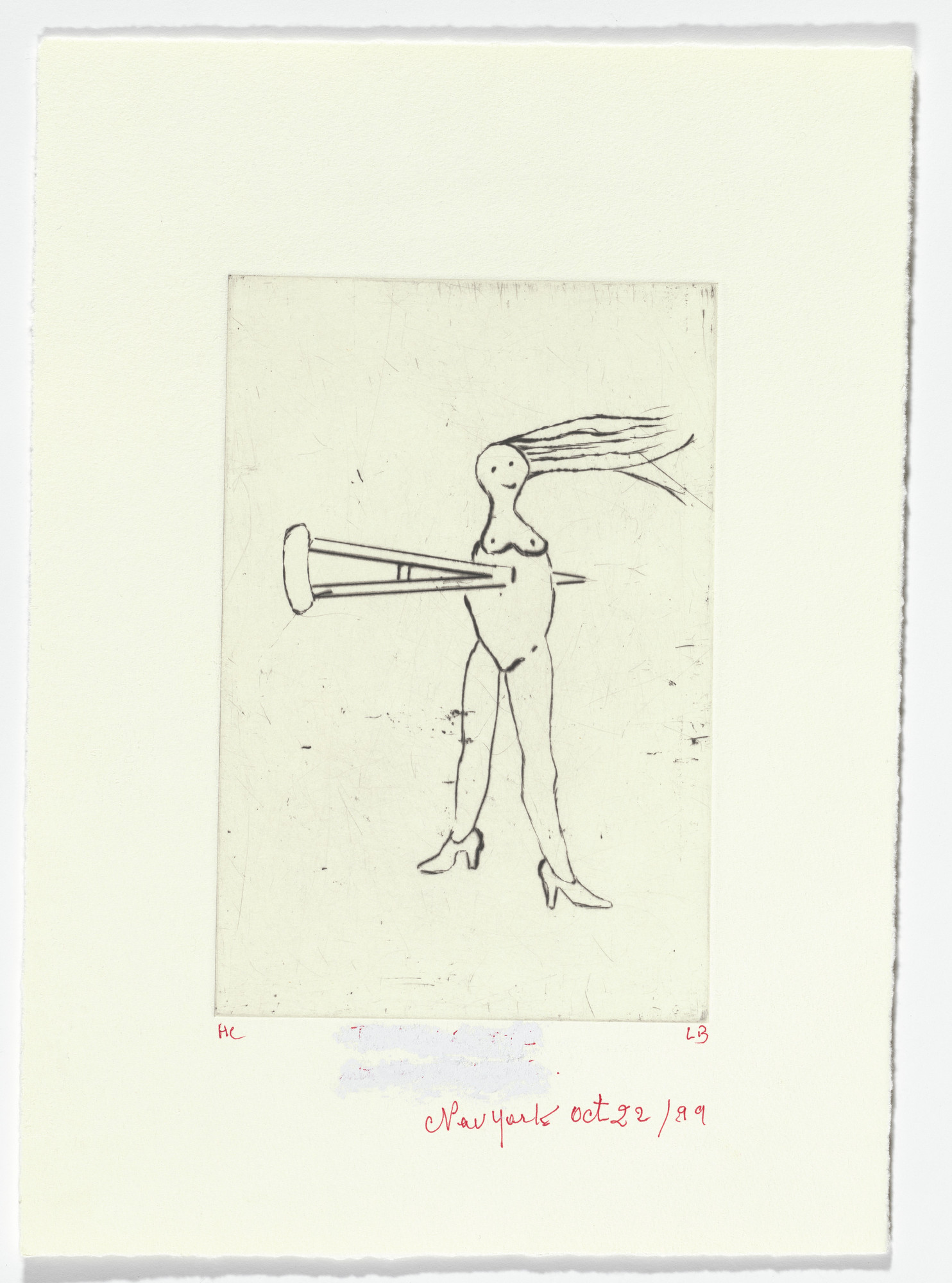 Louise Bourgeois. The Accident, state II of II, variant