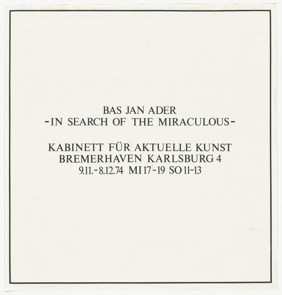Untitled (In Search of the Miraculous)