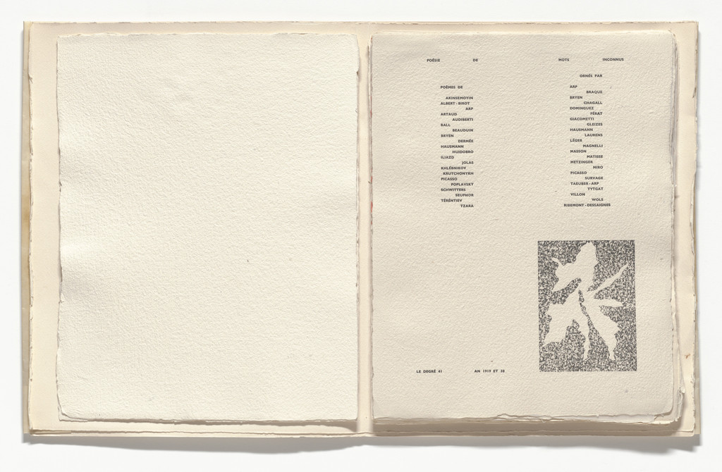 Title page from Poésie de mots inconnus
