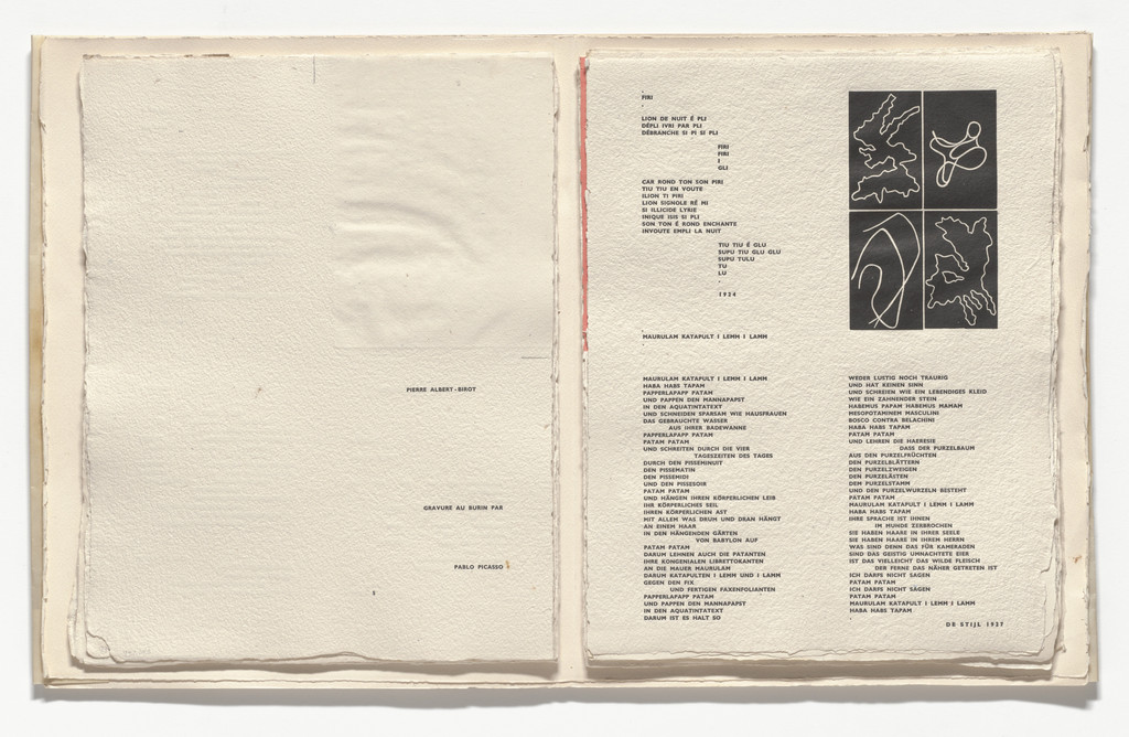 In-text plate (folio 6) from Poésie de mots inconnus