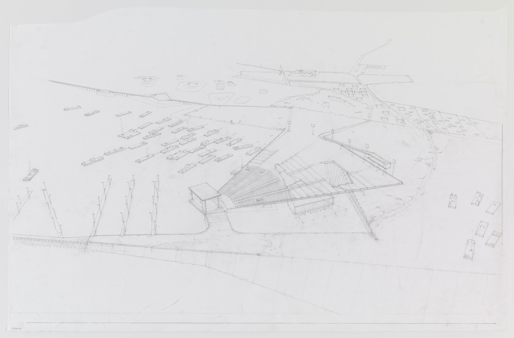 Amphitheater, Water Proving Ground Project, Liberty State Park, NJ (Aerial perspective)