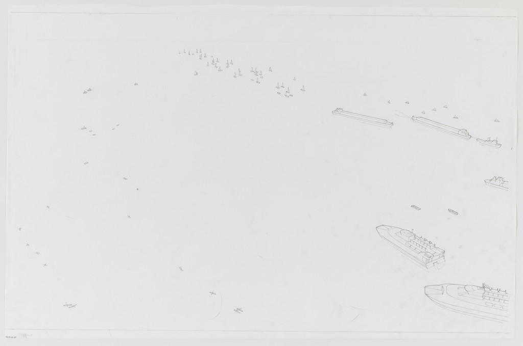 Aquaculture Research and Development Center, Water Proving Ground Project, Liberty State Park, NJ (Aerial perspective, boats)