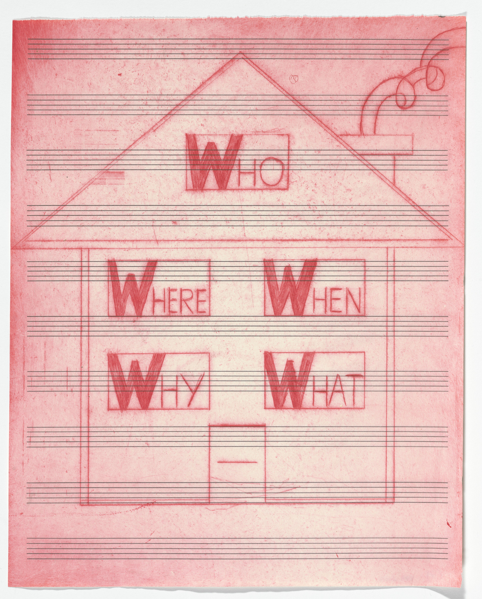 Louise Bourgeois. Who, Where, When, Why, What, version 2 of 2, state II of VIII, variant