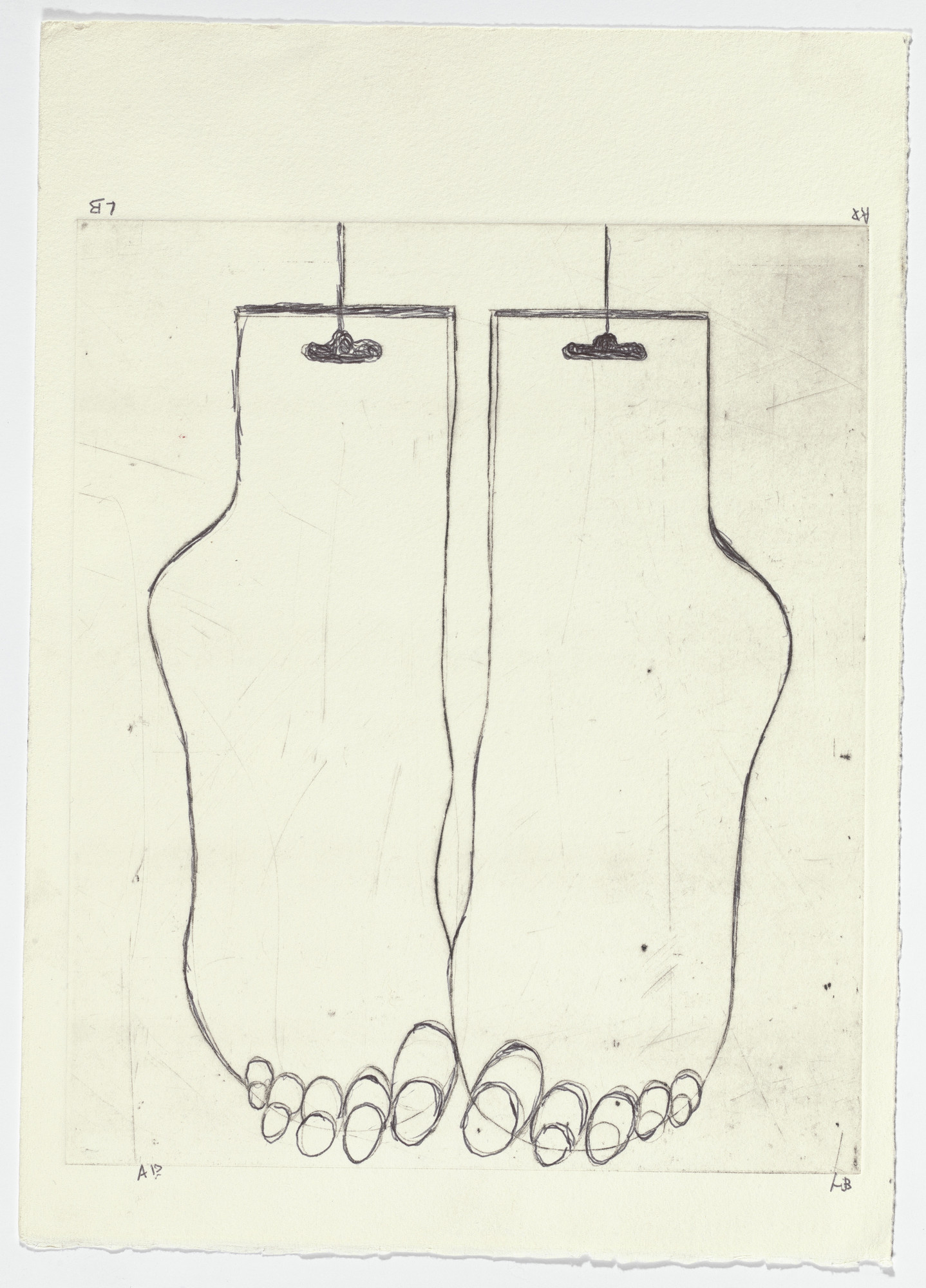 Louise Bourgeois. Feet (Socks), state II of III