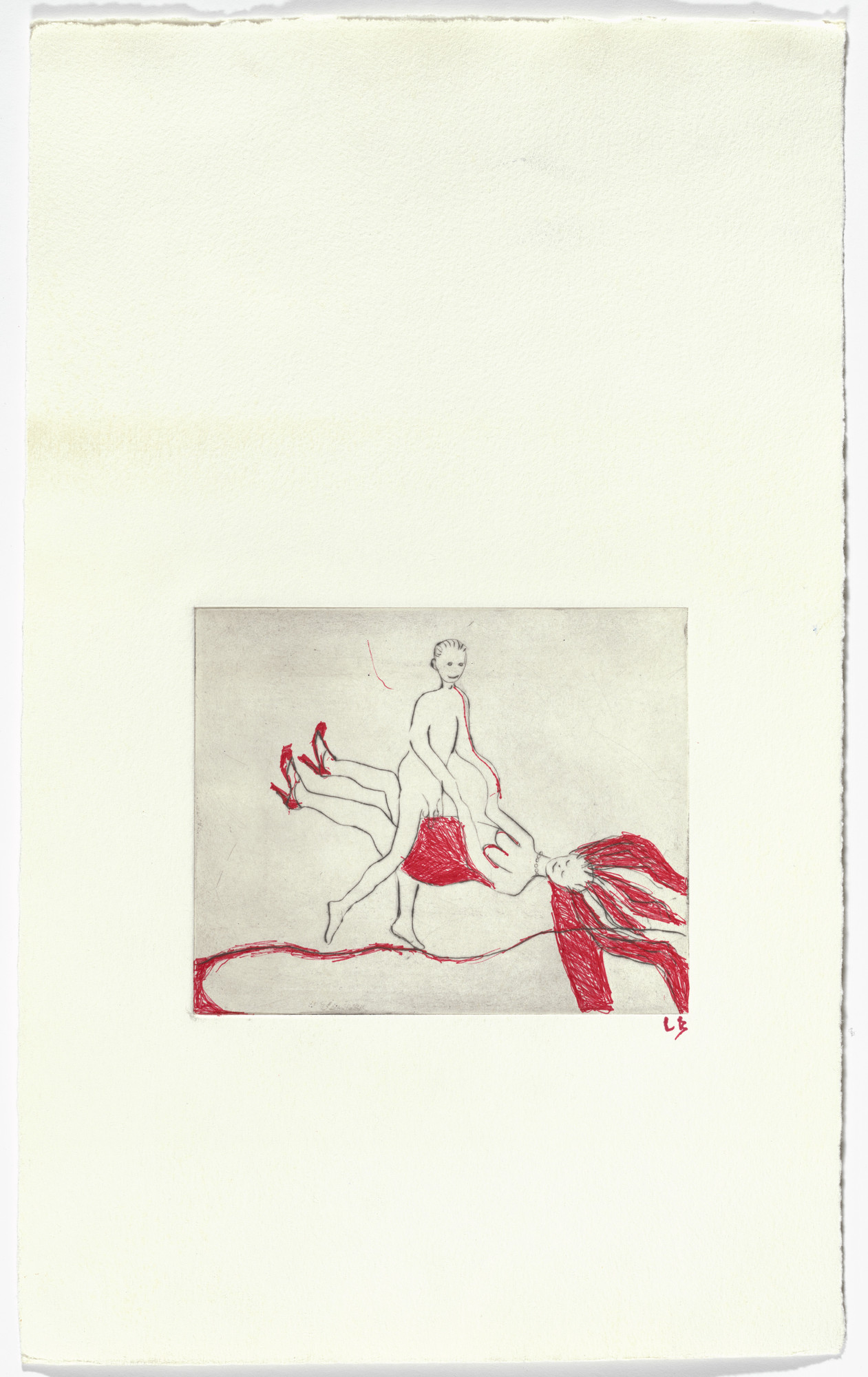 Louise Bourgeois. Untitled, plate 1 of 5, state V of IX, from the illustrated book, The Laws of Nature