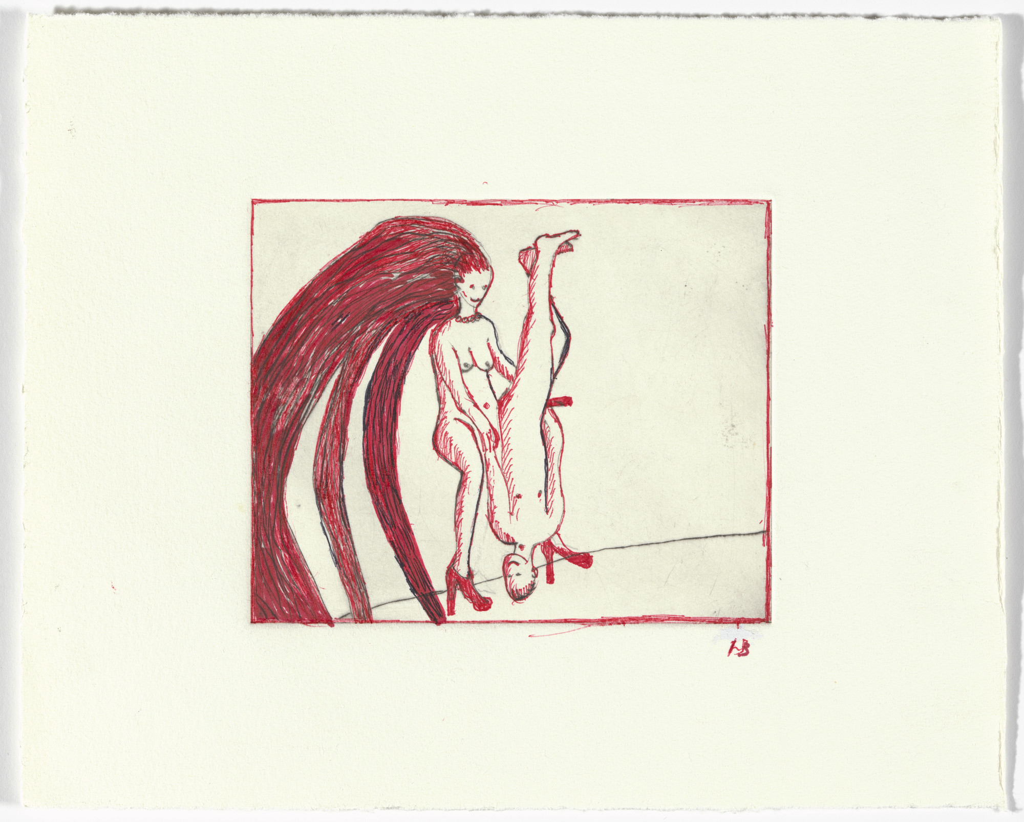 Louise Bourgeois. Untitled, plate 4 of 5, state III of VII, from the illustrated book, The Laws of Nature