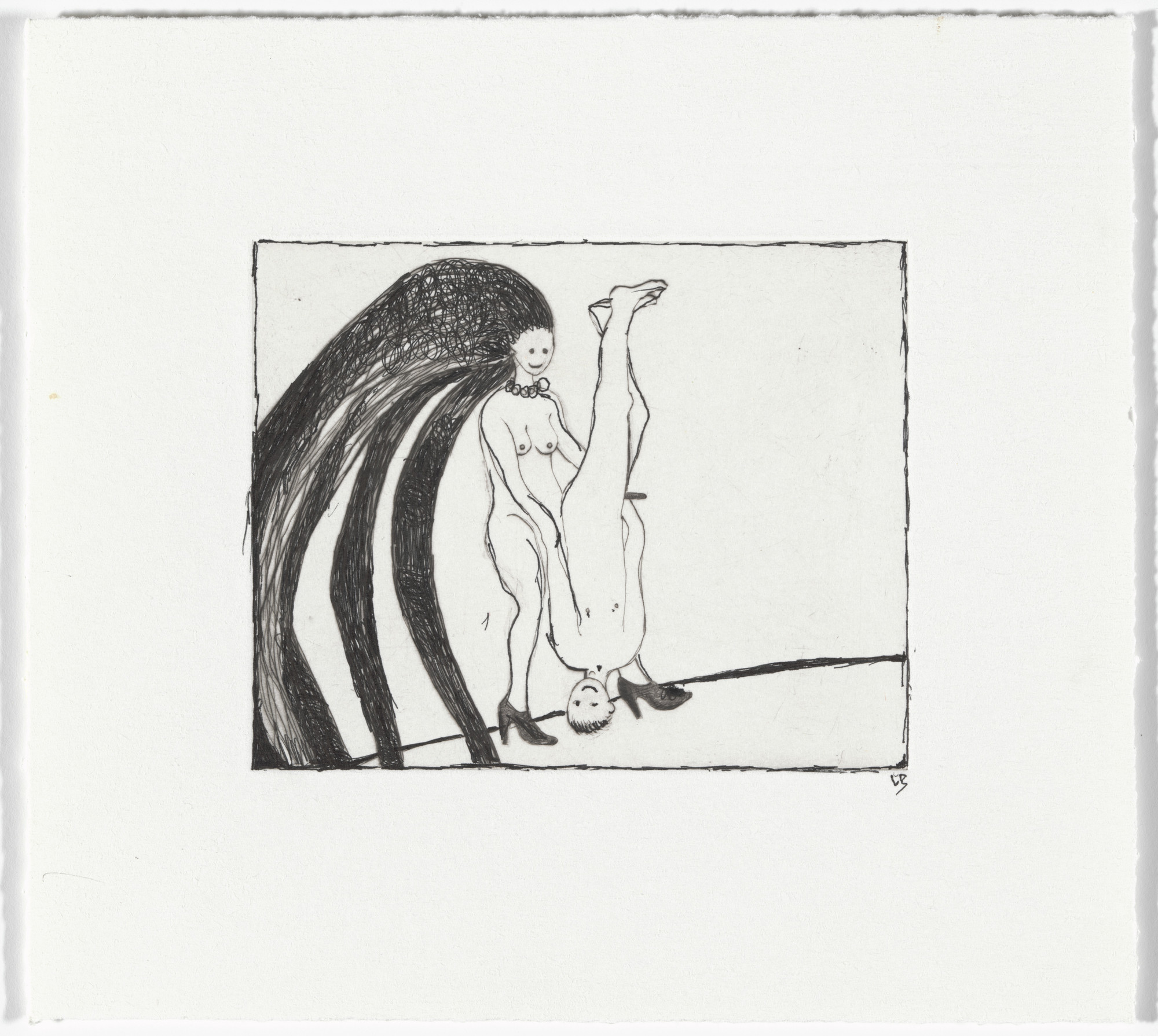 Louise Bourgeois. Untitled, plate 4 of 5, state IV of VII, variant, from the illustrated book, The Laws of Nature
