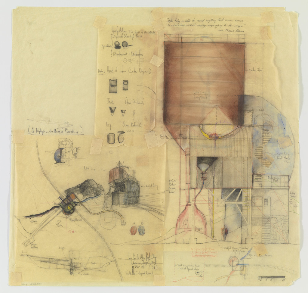 Oxygen House Project (Elevation, section, plan and detail sketches)