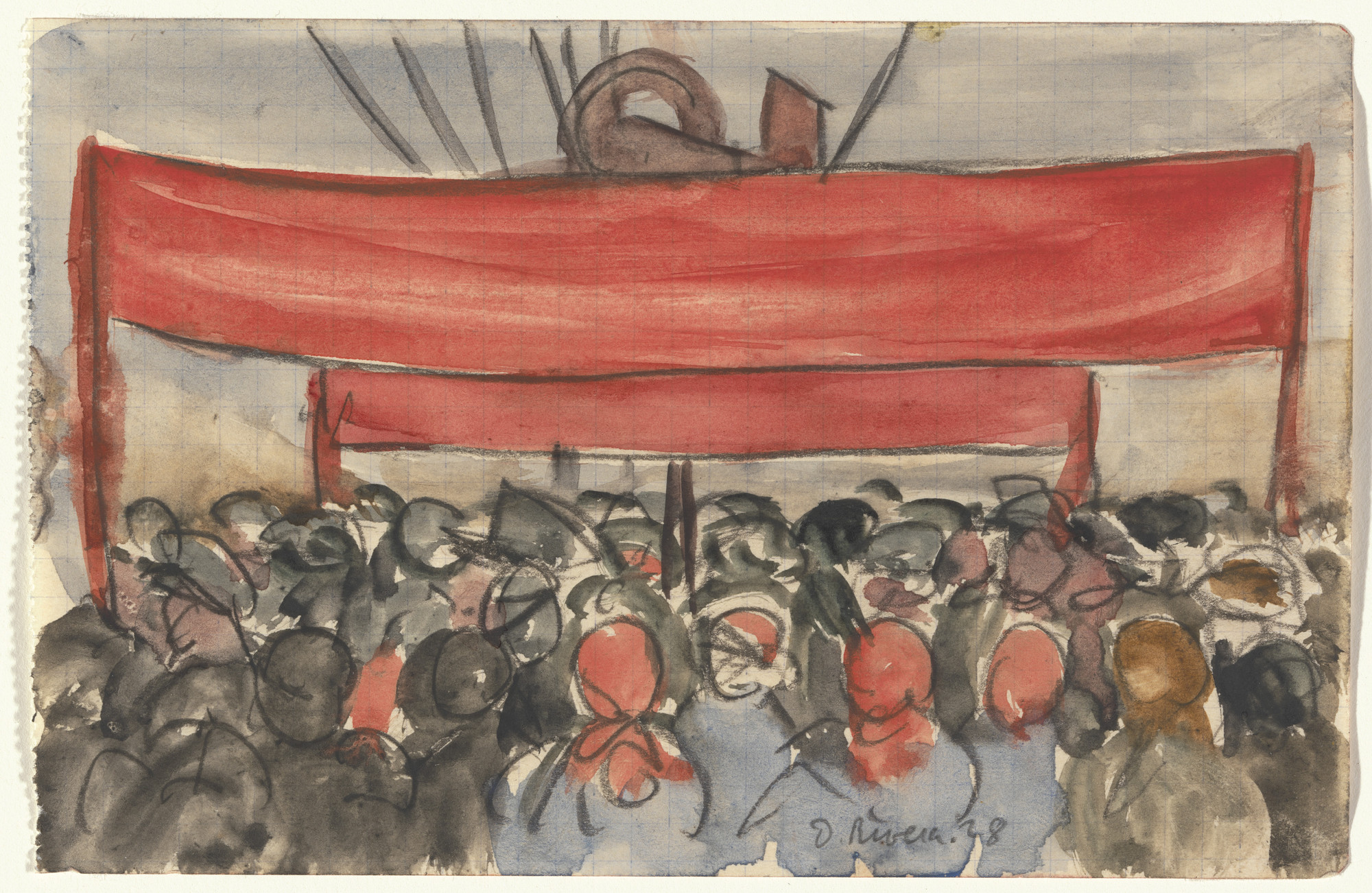 Diego Rivera. May Day, Moscow. 1928