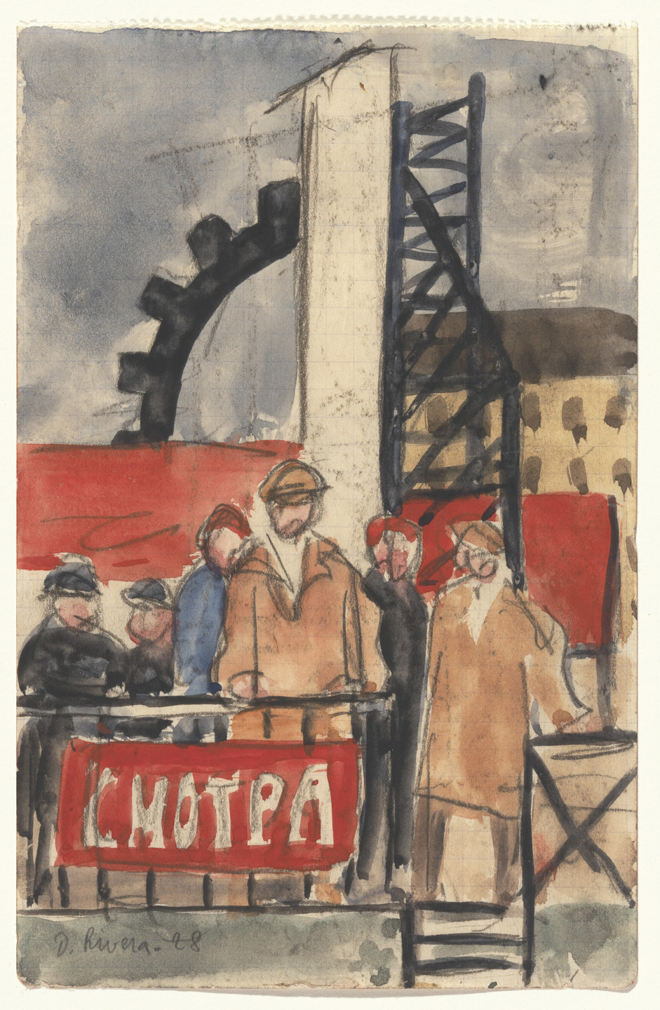 Diego Rivera. May Day, Moscow. 1928