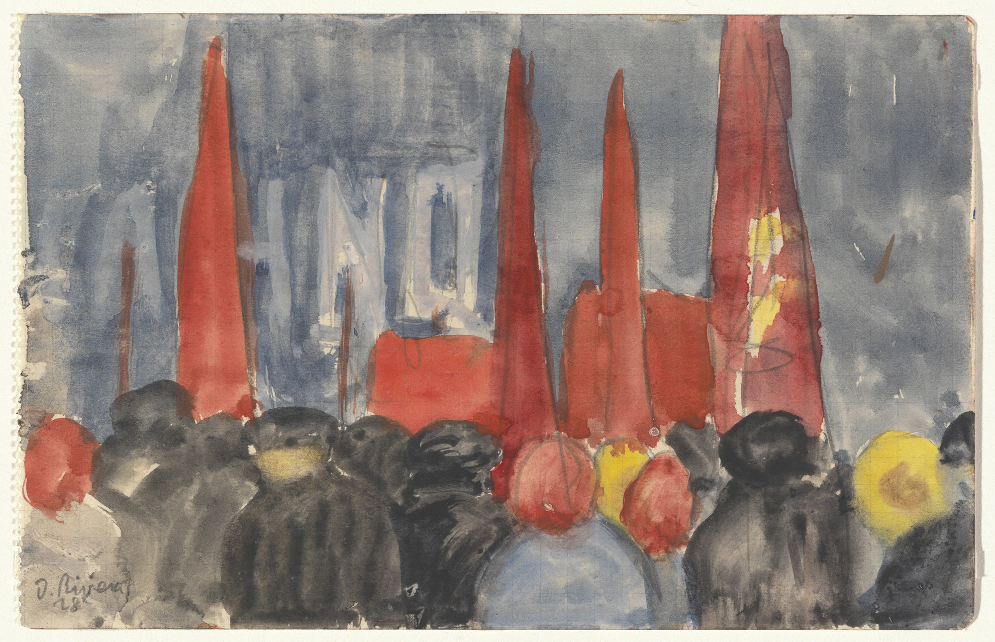 Diego Rivera. May Day, Moscow. 1928